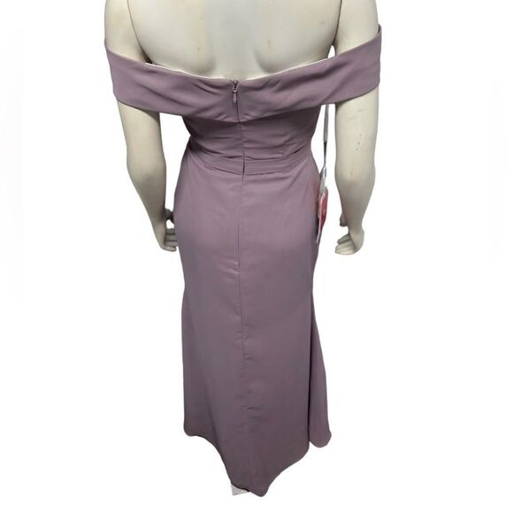 NWT JJ’s House Light Purple Bridesmaid Dress Formal Gown Maxi Prom Off Shoulder - Picture 7 of 10